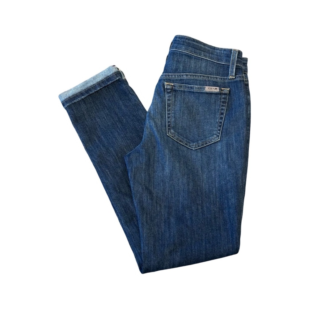 Joe's Jeans New Castle Womens Boyfriend Slim Jeans Size 25 Cuffed Blue